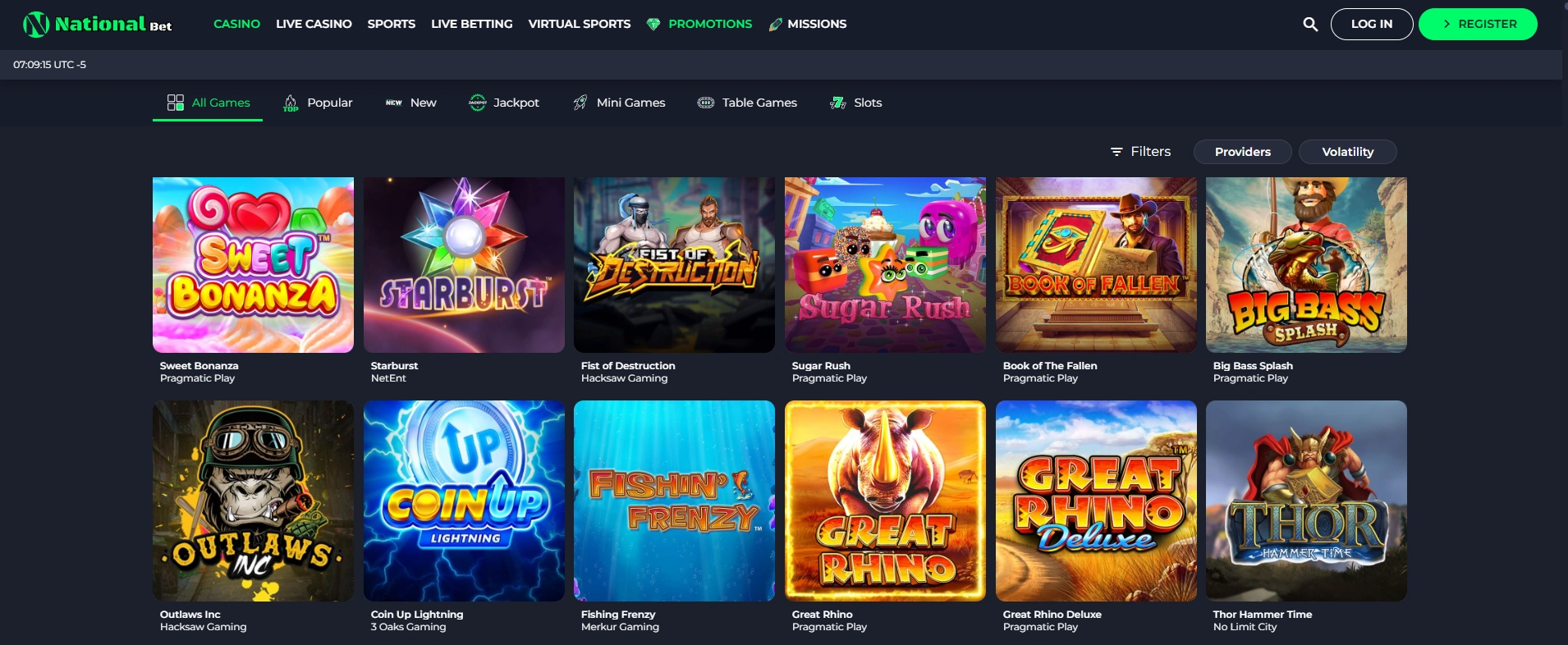 Game selection at non gamstop casinos